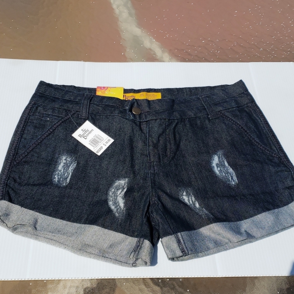 Rustic Denim Shorts